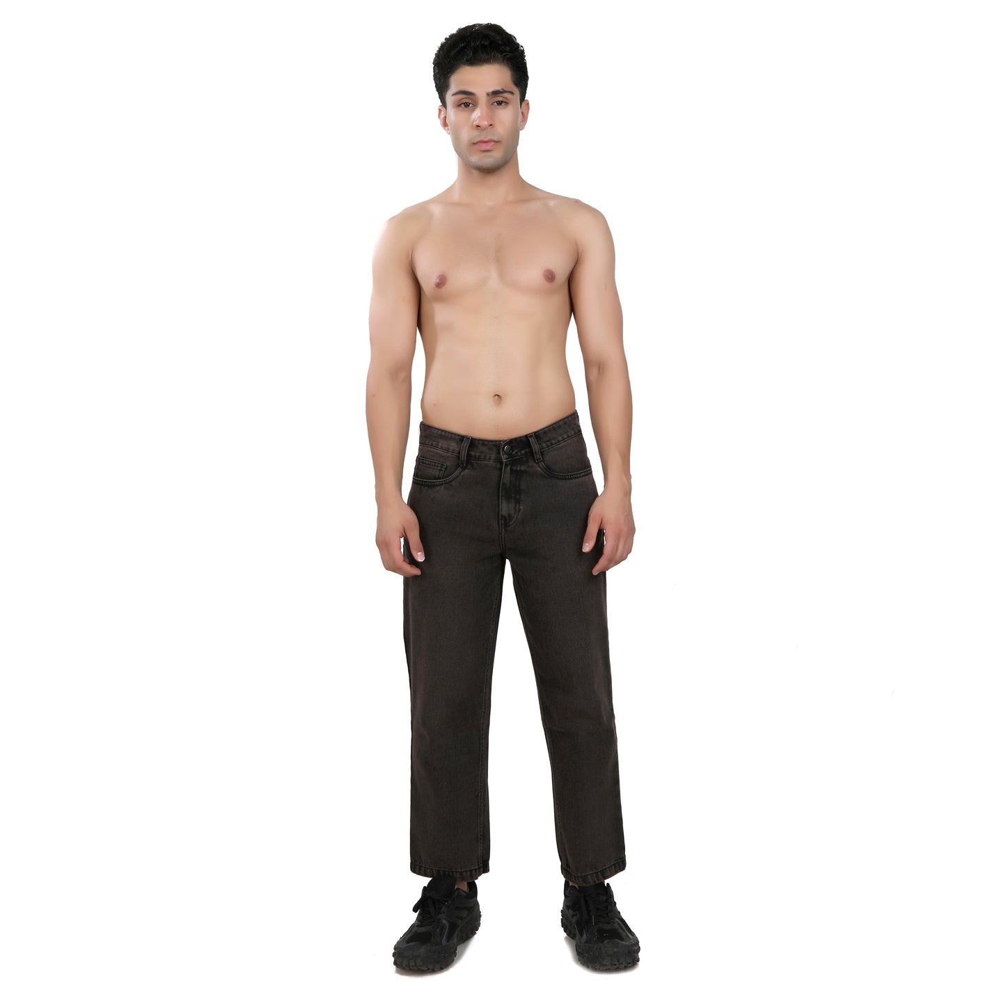 Vintage Brown Straight Fit Jeans