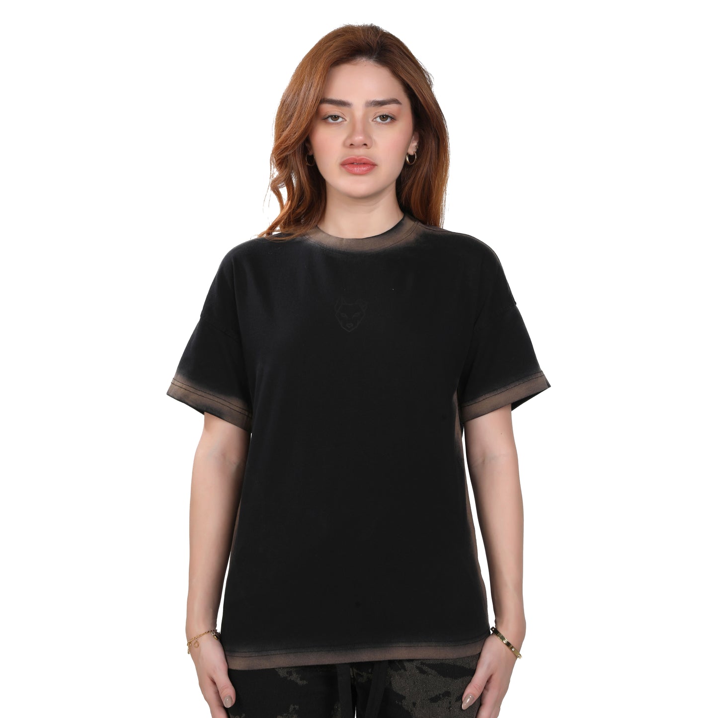 SEX TONIGHT?" Graphic T–SHIRT Washed Black
