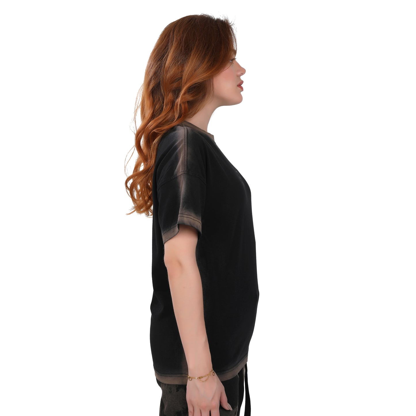 SEX TONIGHT?" Graphic T–SHIRT Washed Black