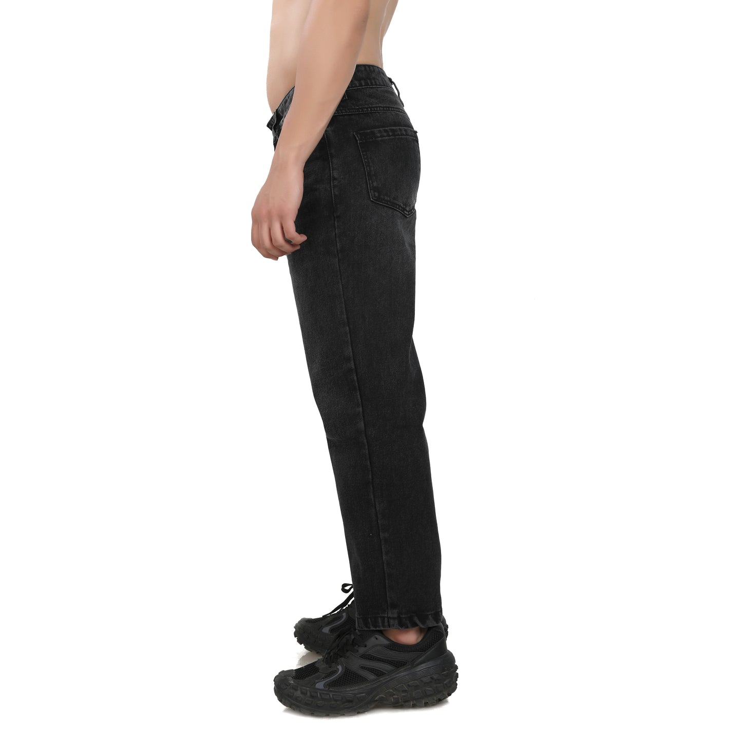 Straight Fit Black Denim Jeans