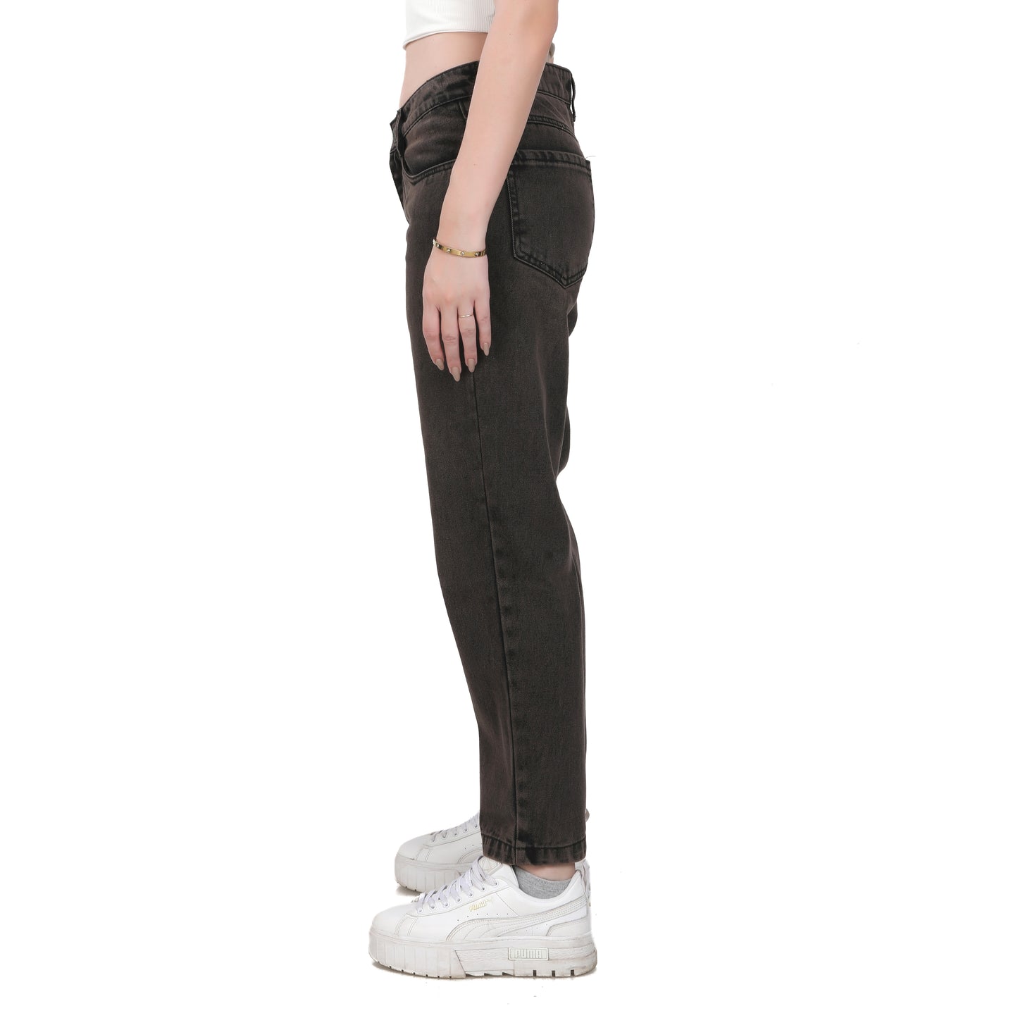 Vintage Brown Straight Fit Jeans