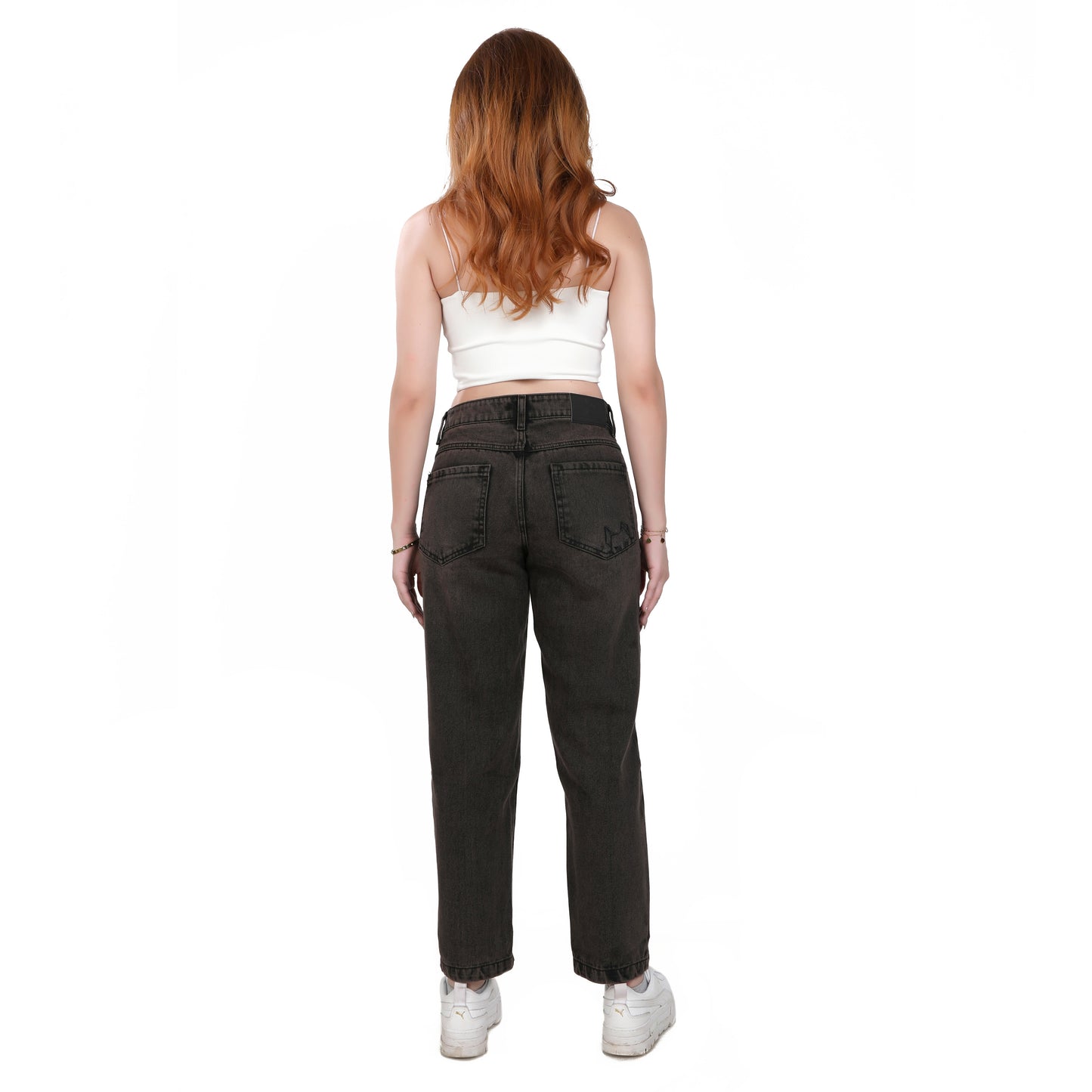 Vintage Brown Straight Fit Jeans