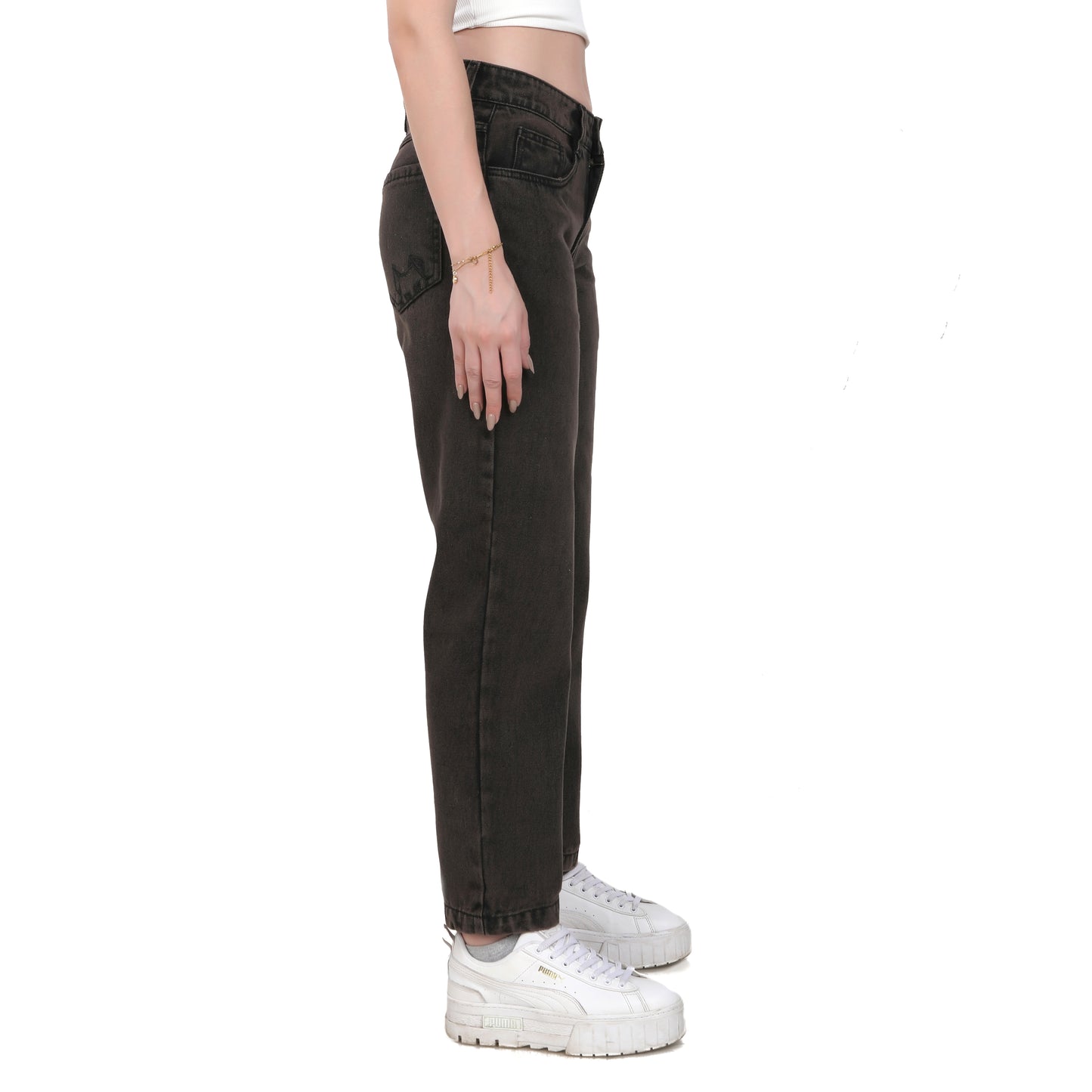 Vintage Brown Straight Fit Jeans