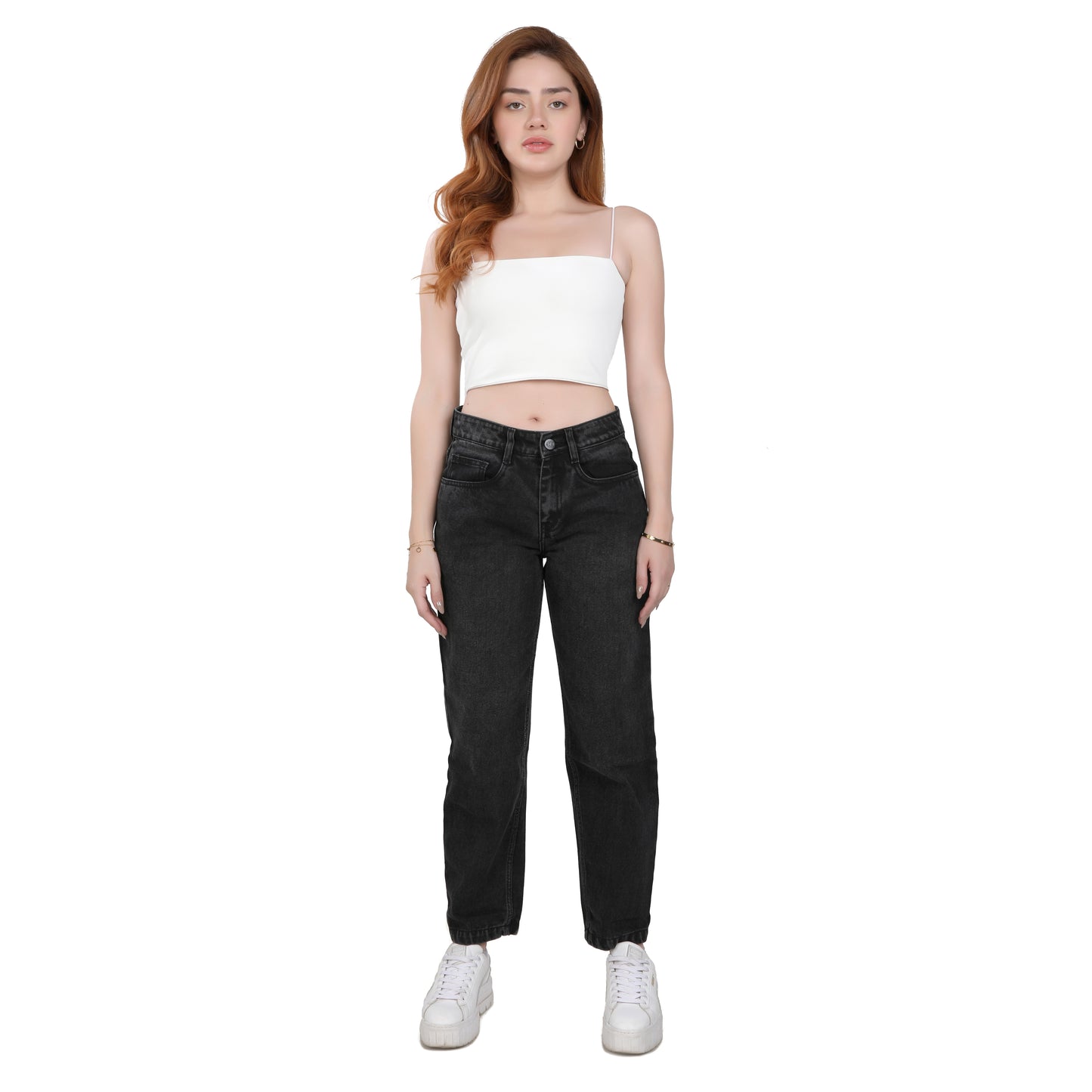 Straight Fit Black Denim Jeans