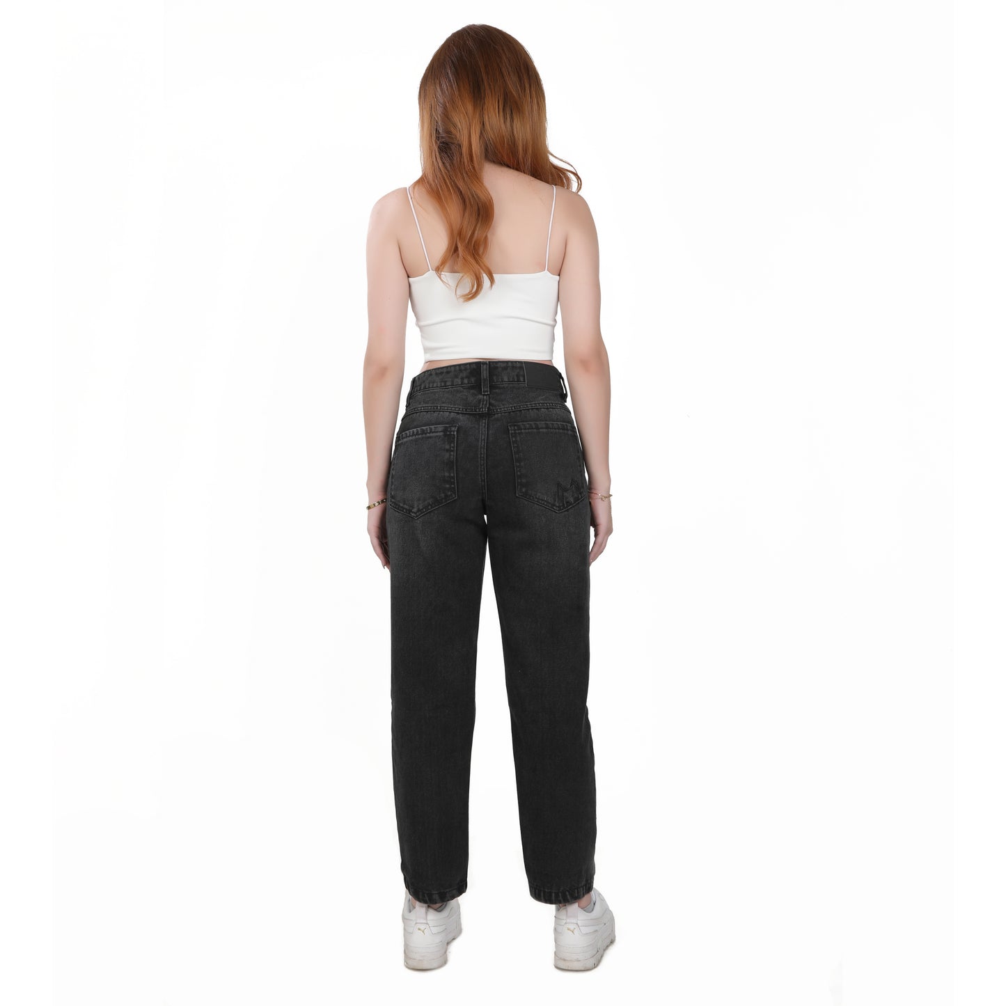 Straight Fit Black Denim Jeans