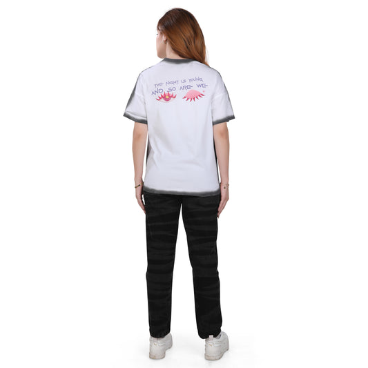 The Night Is Young White T-Shirt