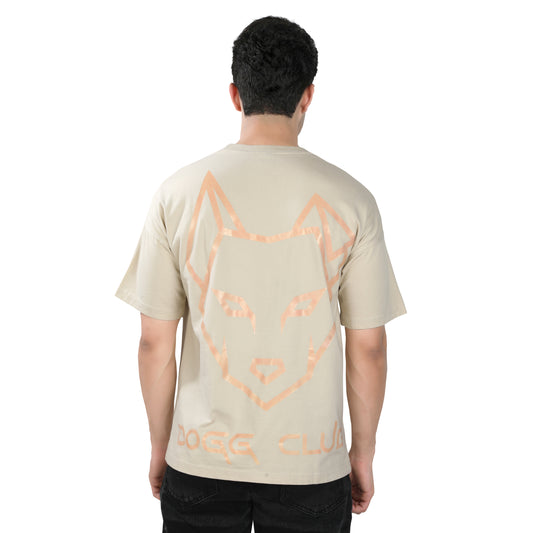 Oversized Graphic T-Shirt – Sand Beige