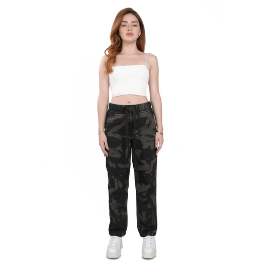 Black Camo Jogger Jeans