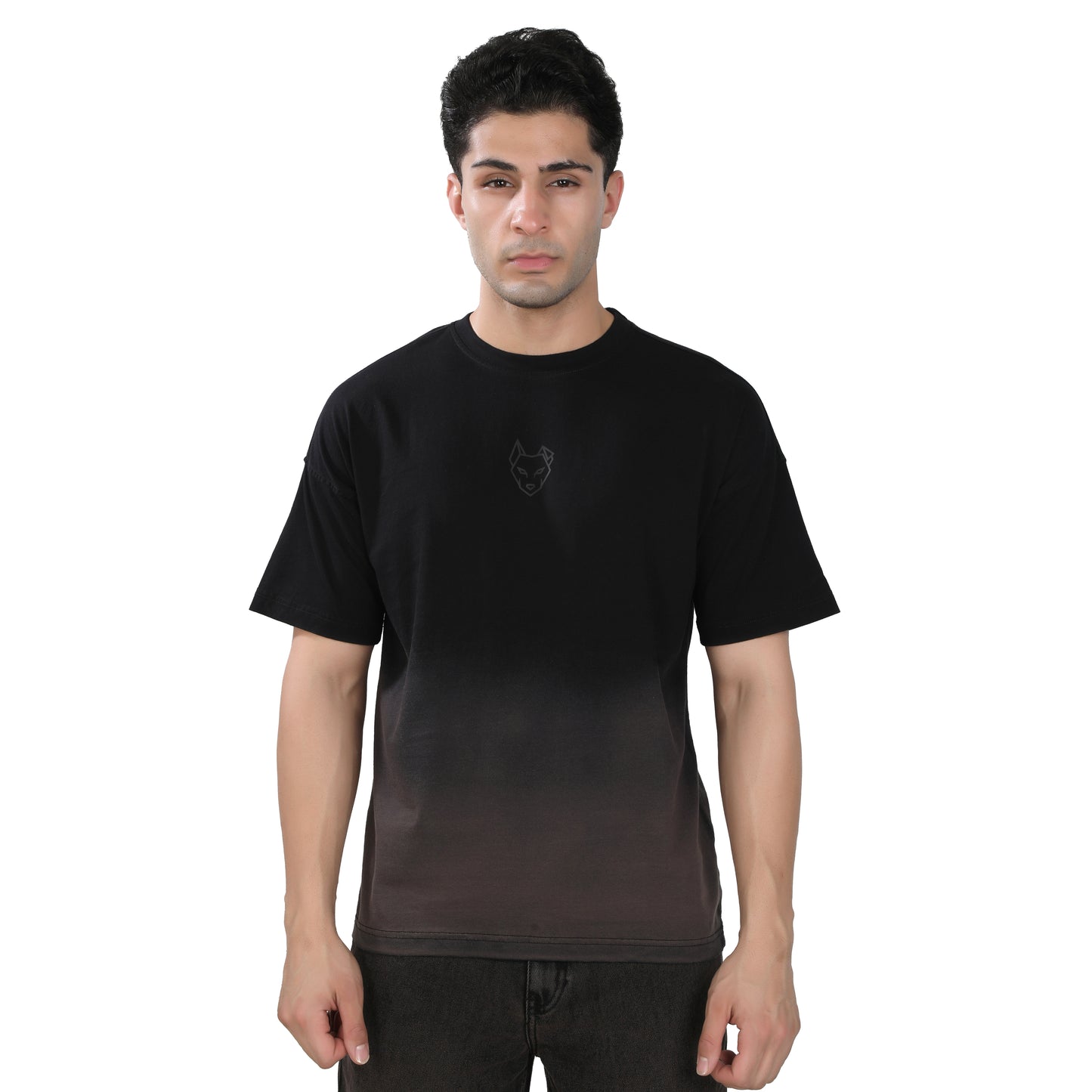 Sex Tonight? Dip-Dyed Oversized T–Shirt Black