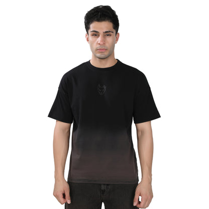 Sex Tonight? Dip-Dyed Oversized T–Shirt Black