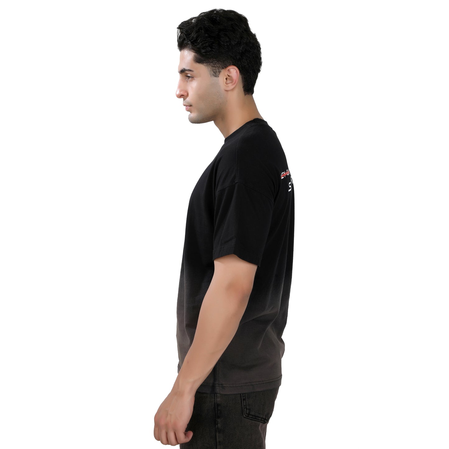 Sex Tonight? Dip-Dyed Oversized T–Shirt Black