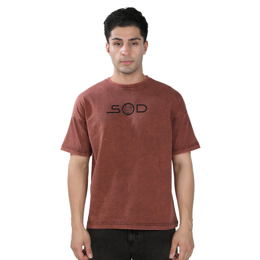 DOGG CLUB Unisex Acid Brown Statement Tee