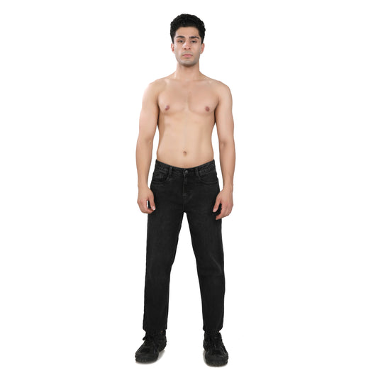 Straight Fit Black Denim Jeans