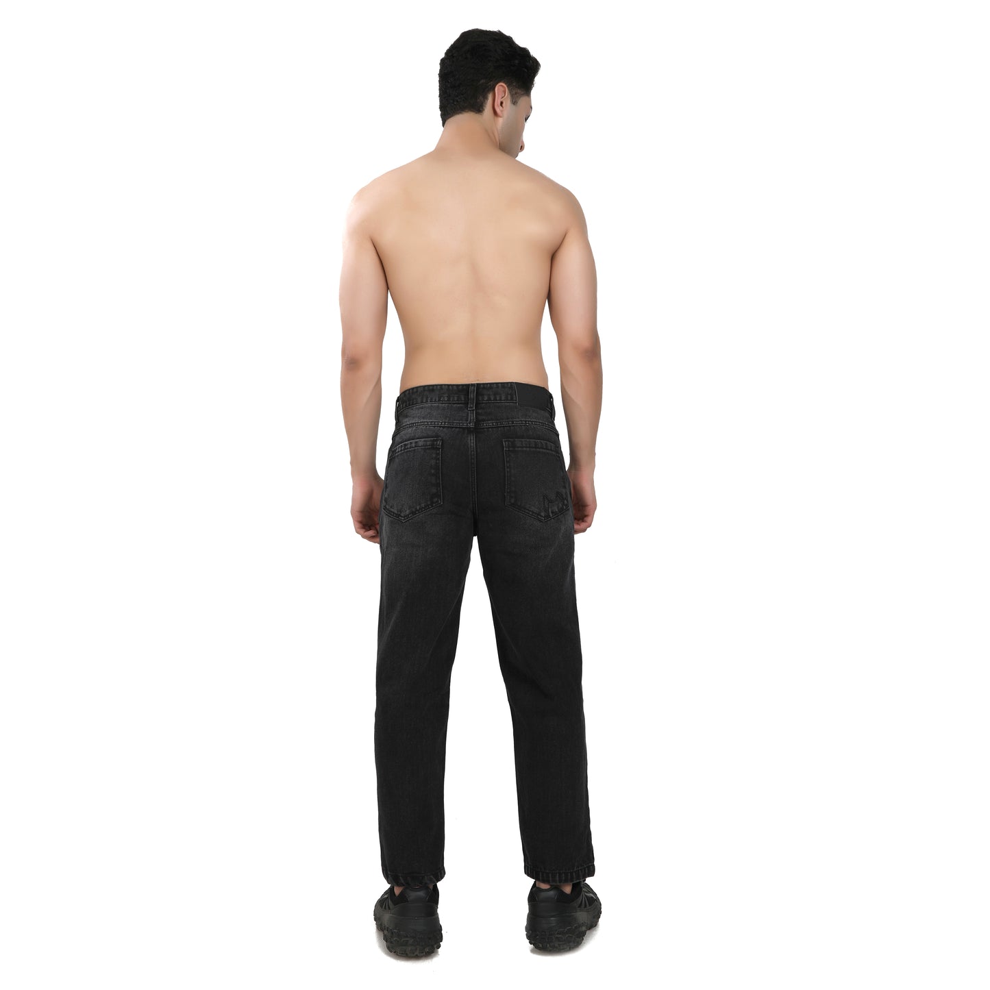 Straight Fit Black Denim Jeans