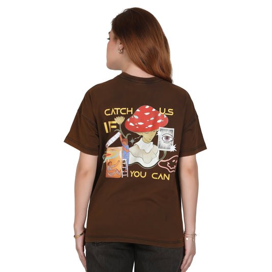 Psychedelic Escape T-shirt – Brown