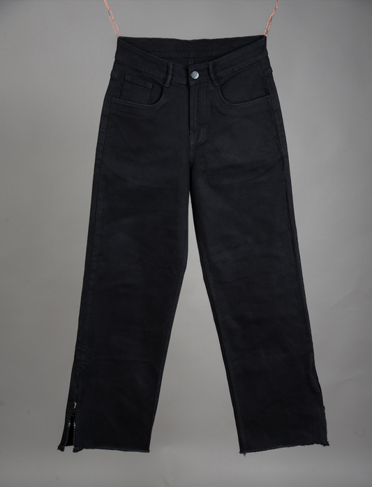 Straight Fit Jeans (Zip Bottom)